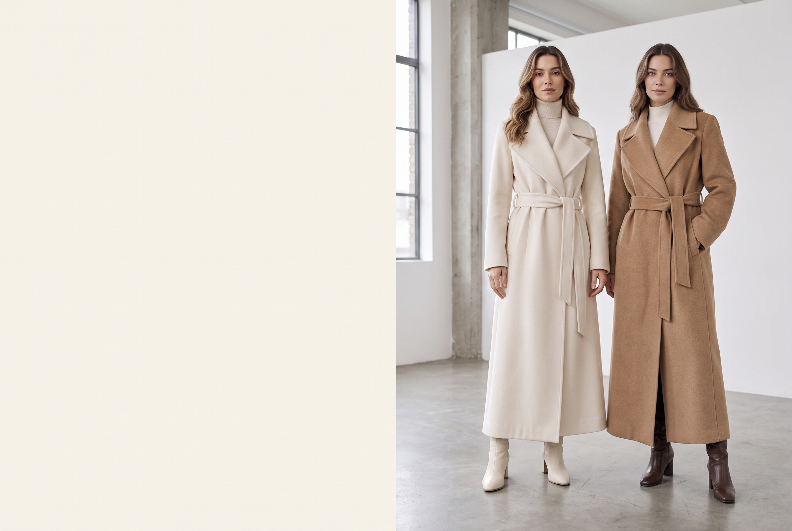 Editorial illustration — full-length winter coats